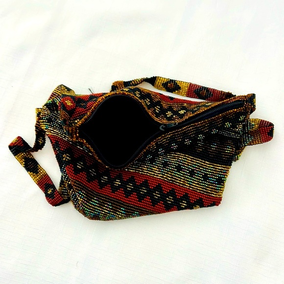 Multicolor Patterned Women Beaded Bag - Picture 3 of 11